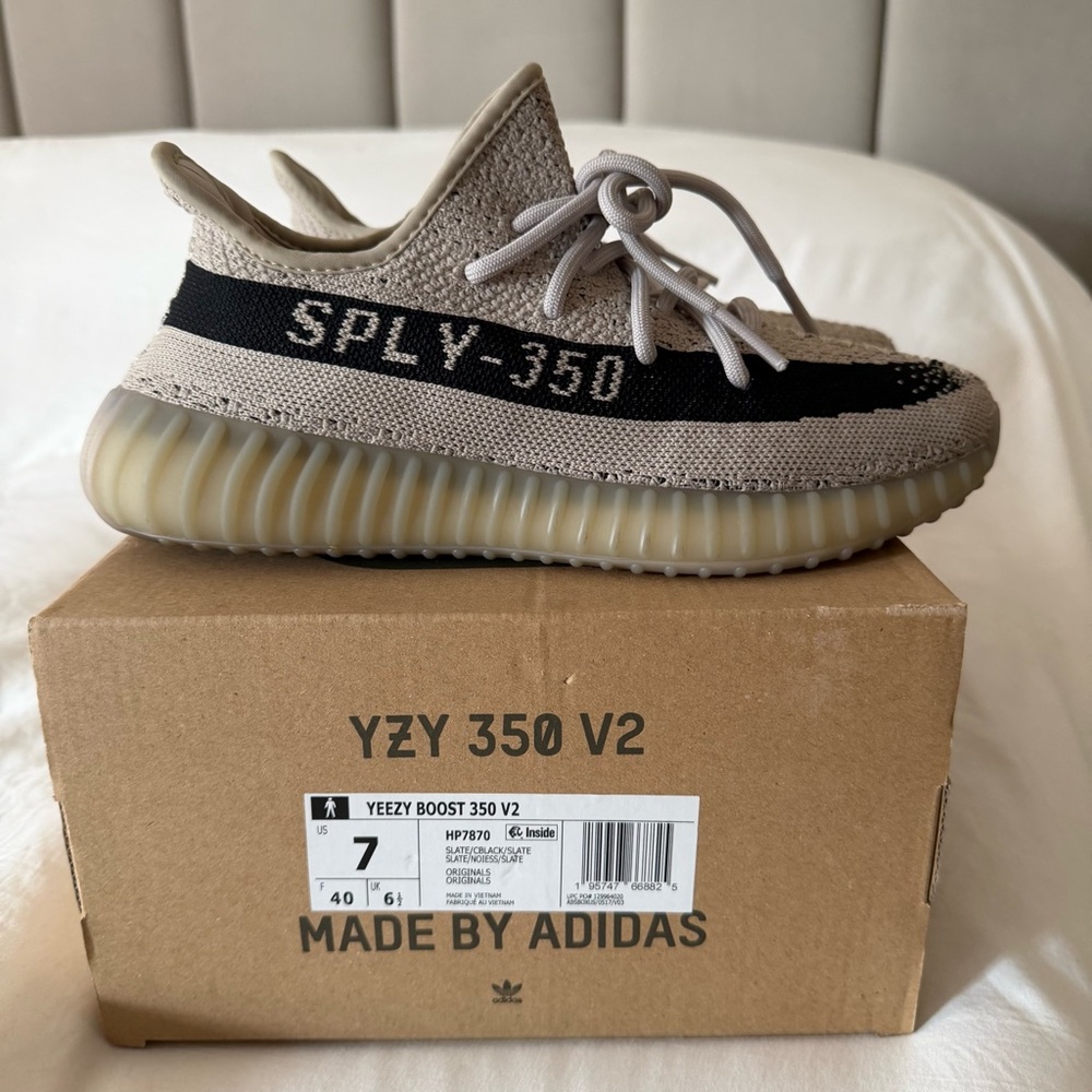 Adidas Yeezy Boost 350 V2 with Black and Tan Accents - Picture 3 of 6